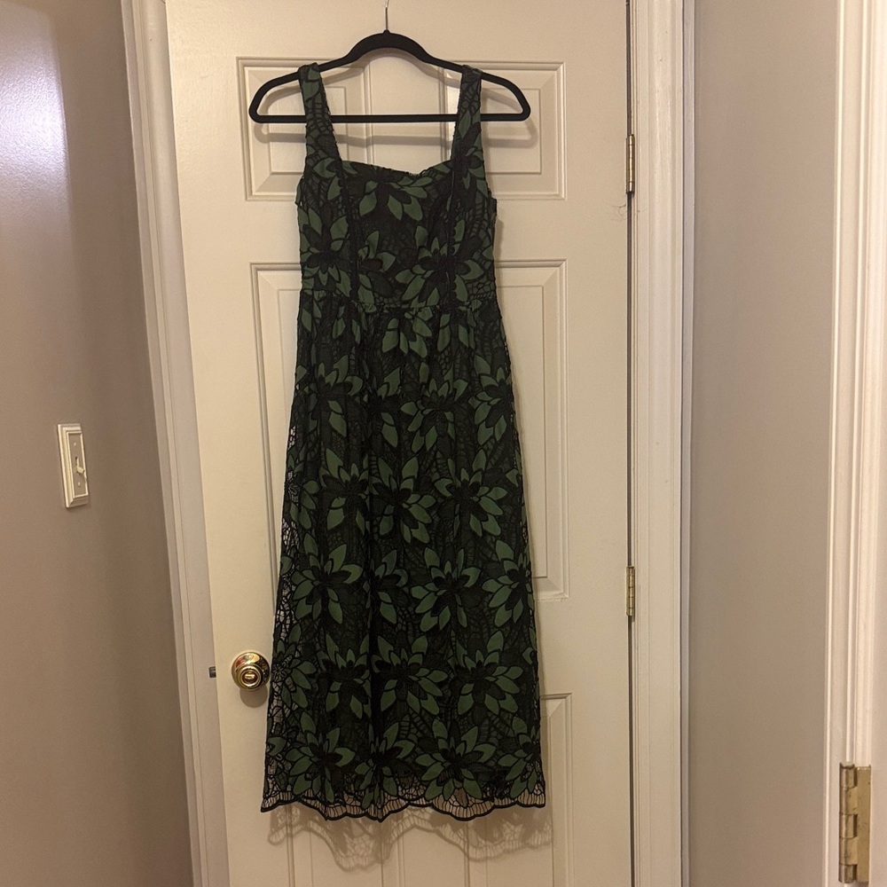 New York & Company Black and Green Maxi Dress